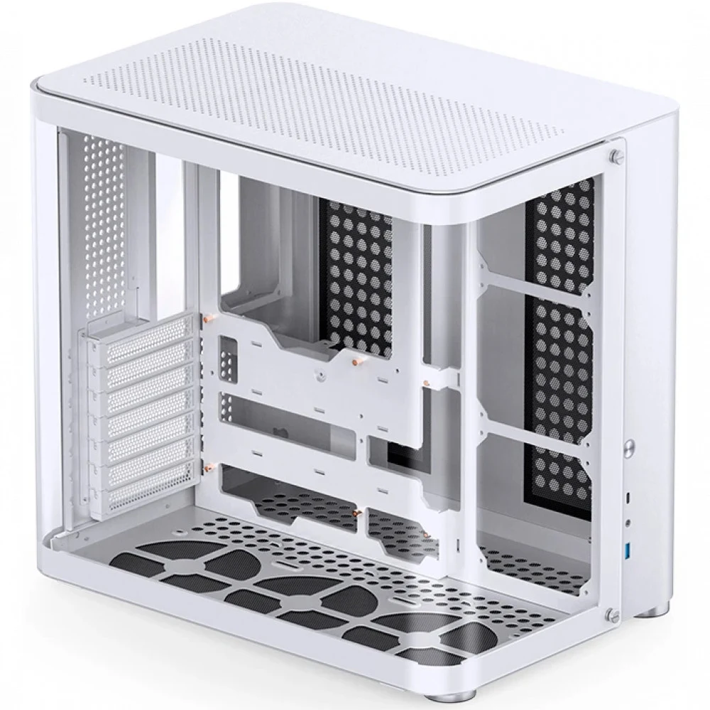 Компьютерный корпус, Jonsbo, TK-2, TK-2 White, Midi-Tower, ATX/ITX/Micro ATX, USB Type-C*1/USB 3.0*1/Audio+Mic*1, Высота процессорного куллера 165мм, Длина VGA до 220мм, 1*2,5"/2*3,5", Сталь, Закале