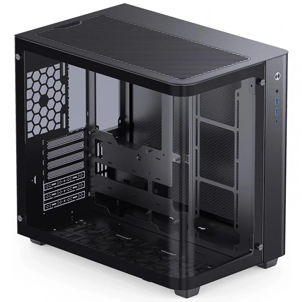 Компьютерный корпус, Jonsbo, TK-3, TK-3 Black, Mid-Tower, ITX/M-ATX/ATX, USB 3.0 Type-C*1/USB 3.0 *2/Audio+Mic*1, Высота процессорного куллера 165мм, Длина VGA до 420мм, 2*3,5" или 1*2,5"/1*3,5", Ст