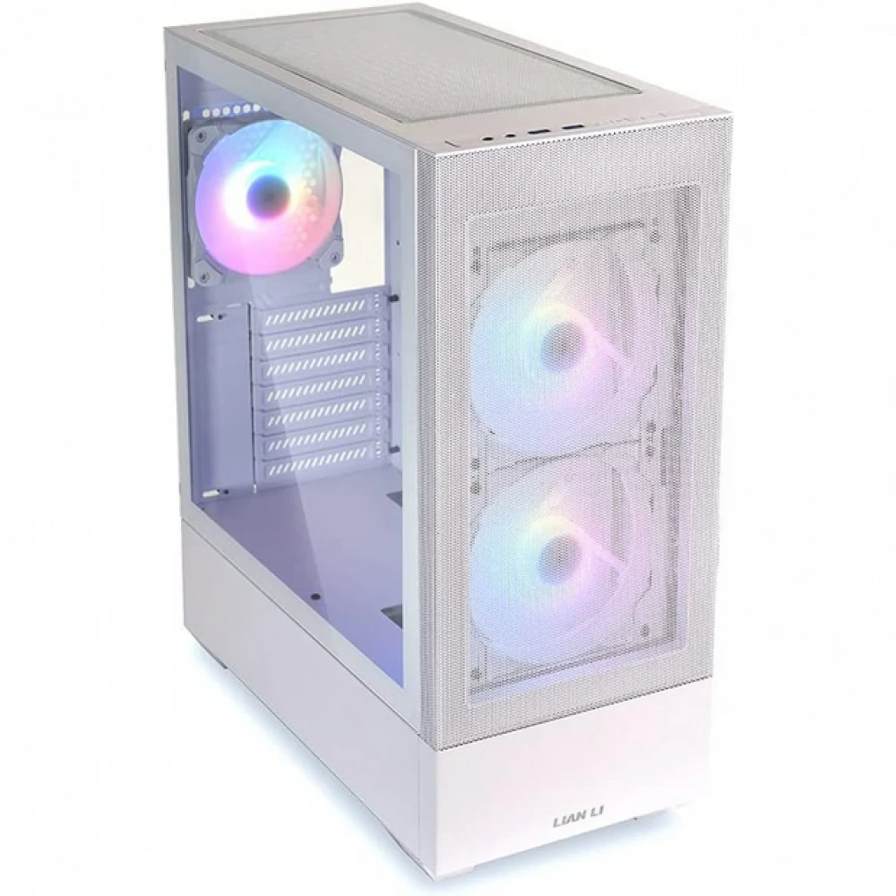 Корпус Lian Li Lancool 205 Mesh W White ATX/m-ATX/mITX, Предустановленные вентиляторы спереди 2x140mm ARGB , сзади 1x120mm ARGB PWM Fan, 1xTypeC, G99.OE764CW.00 White