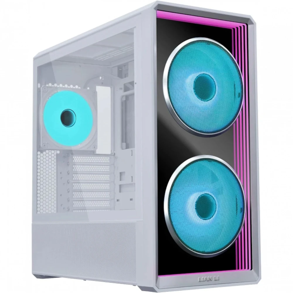 Корпус Lian Li LanCool 217 INF, Midi Tower, E-ATX, White, 1x3.5"/3х2.5", 2хUSB3.2, USB-C, RGB