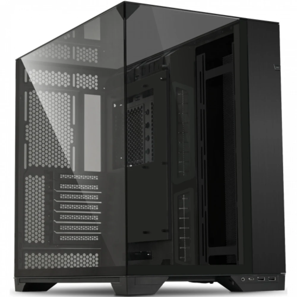 Корпус Lian Li O11 Vision, Mid Tower, E-ATX, Black, 2x3.5"/3x2.5" HDD, 3xUSB, Mic+Audio