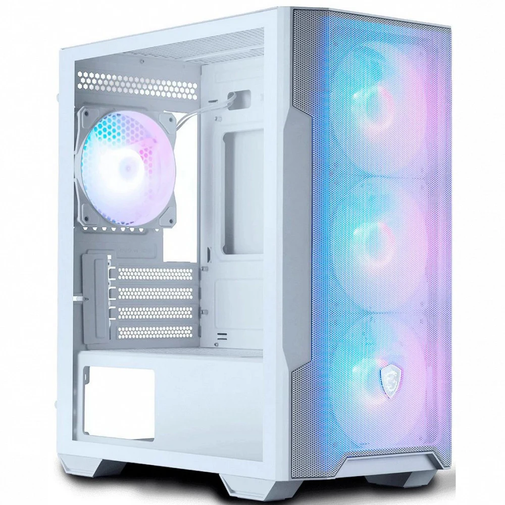 Компьютерный корпус MSI MAG FORGE M100R WHITE mATX/Mini-ITX, 2x 2.5", 1x2.5"/3.5", 1x 3.5", 2xUSB 2.0, 1xUSB 3.2 Gen1, Audio, Mic, MicroATX