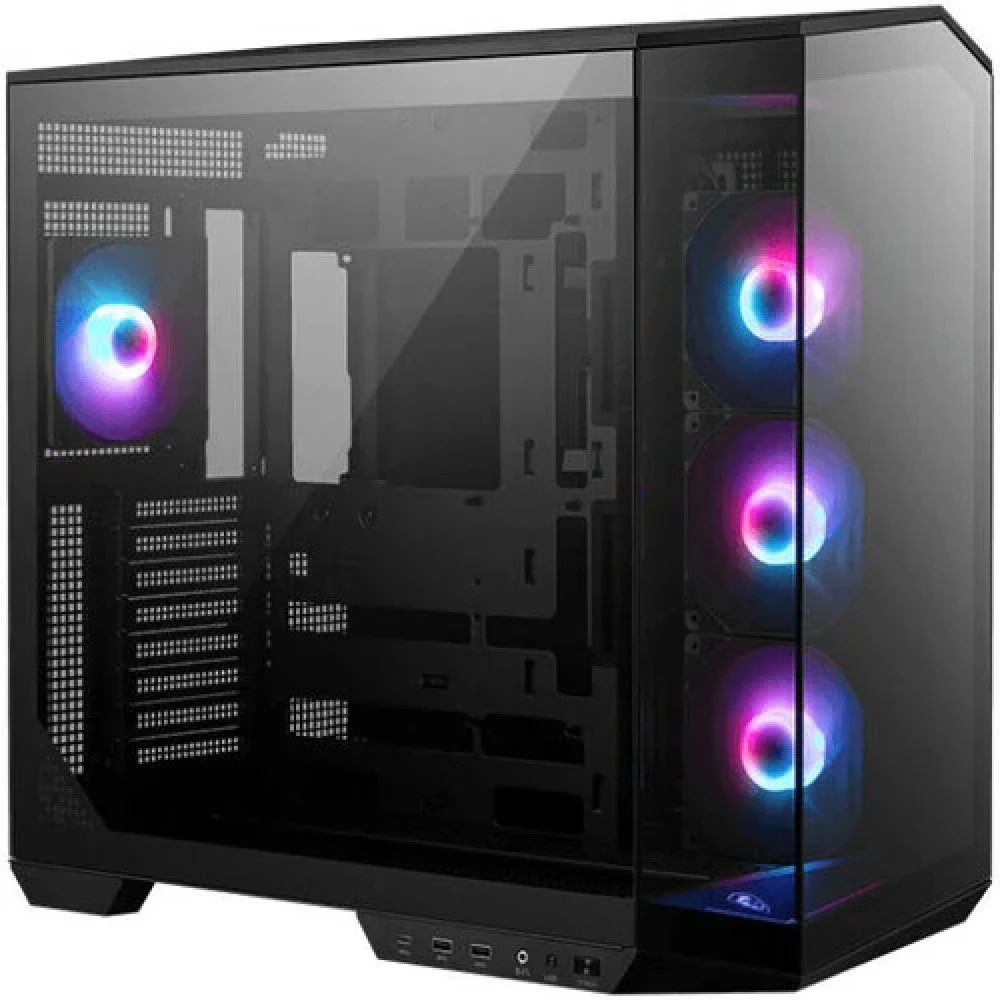 Корпус MSI MAG Pano 100R PZ , Mid Tower, ATX, 2xUSB 3.2 Gen 1, 1xUSB 3.2 Gen2 Type-C, 3x120mm ARGB Reverse Blade Fan, 1x120mm ARGB Fan, ARGB+PWM Control Board,Tempered Glass Window, Brown Box