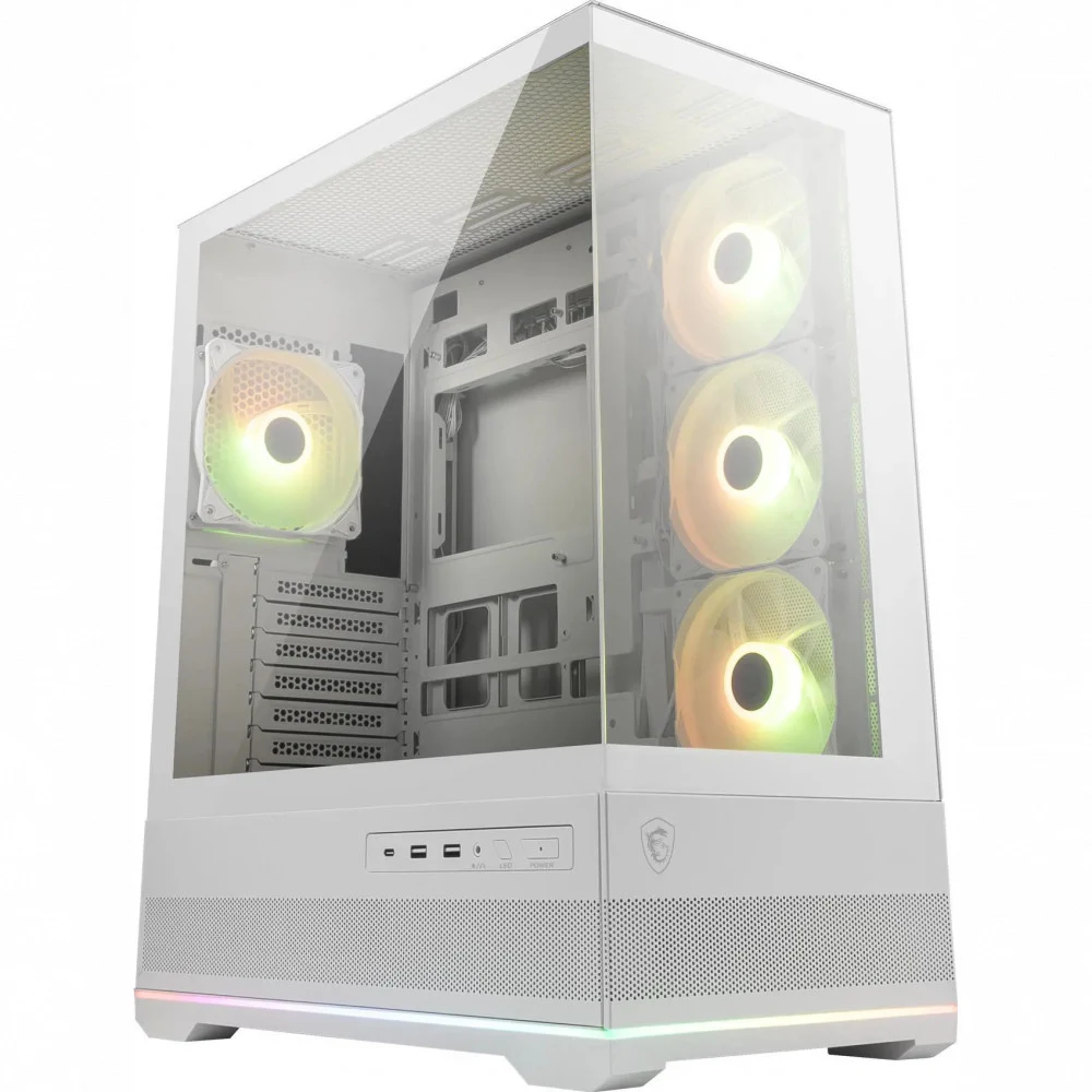 Компьютерный корпус MSI MAG PANO 110R PZ WHITE ATX/mATX/mITX, Back connect:ATX/mATX Type-C White