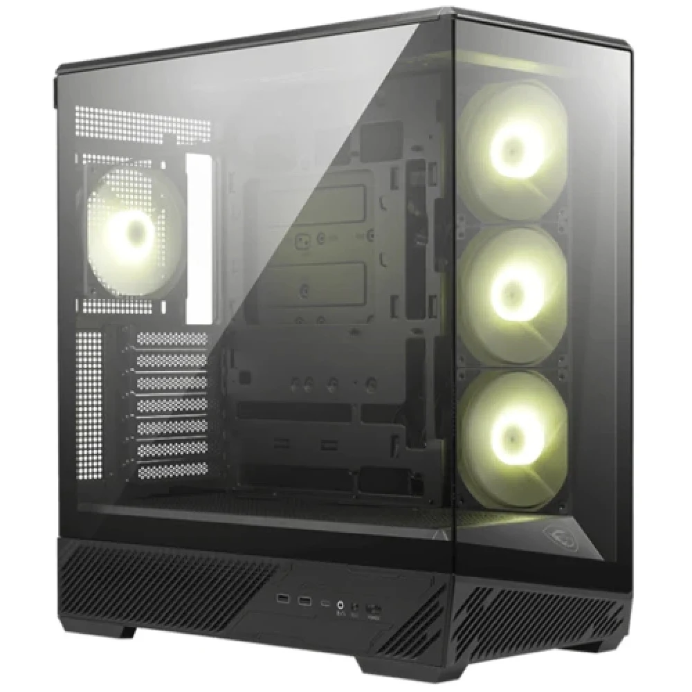 Корпус для ПК MSI MAG PANO 130R PZ 2xUSB 3.2 Gen 1, 1xUSB 3.2 Gen2 Type-C, 3x120mm ARGB Reverse Blade Fan, 1x120mm ARGB Fan, 1 to 3 Fan PWM Splitter, Tempered Glass Window