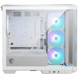 Корпус MSI MAG Pano M100R PZ White , Micro-ATX, 1xUSB 3.2 Gen 1, 1xUSB 3.2 Gen2 Type-C, 4x120mm ARGB Fan, ARGB+PWM Control Board, TG, WHITE
