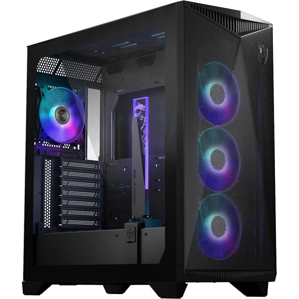 Корпус MSI MPG GUNGNIR 300R AIRFLOW Midi Tower, EATX ,2xUSB 3.2 Gen 1, 1xUSB 3.2 Gen2 Type-C,4x120mm PWM ARGB Fan, ARGB+PWM Control Board, Tempered Glass Window