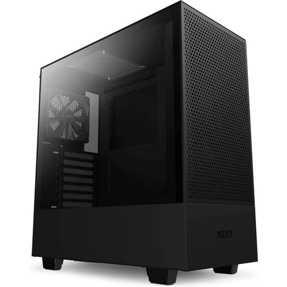 Корпус NZXT H5 Flow, Midi Tower, ATX, m-ATX, Black, 1x3.5"/1x2.5", USB3.2, USB-C