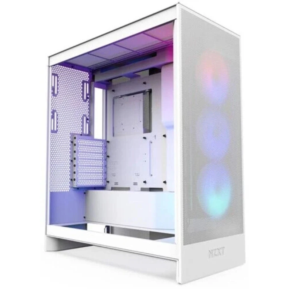 Компьютерный корпус, NZXT, H7 Flow RGB, CM-H72FW-R1, Mid-Tower, E-ATX/ATX/M-ATX/M-ITX, USB 3.2 Type-A *2, USB 3.2 Type-C *1, Audio+Mic *1, 3*140мм F Series RGB fan (Спереди), Высота процессорного ку