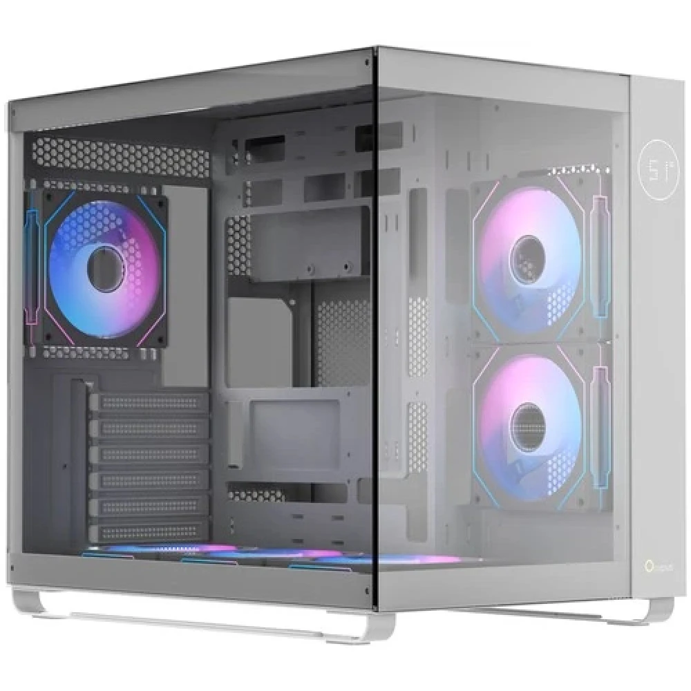 Корпус ПК без блока питания/ Case Ocypus Iota C70 WH ARGB, Midi-Tower, TG, 6x120mm ARGB, 2xUSB-A 3.0 + 1xUSB-C 3.1, ATX, mATX, mITX White