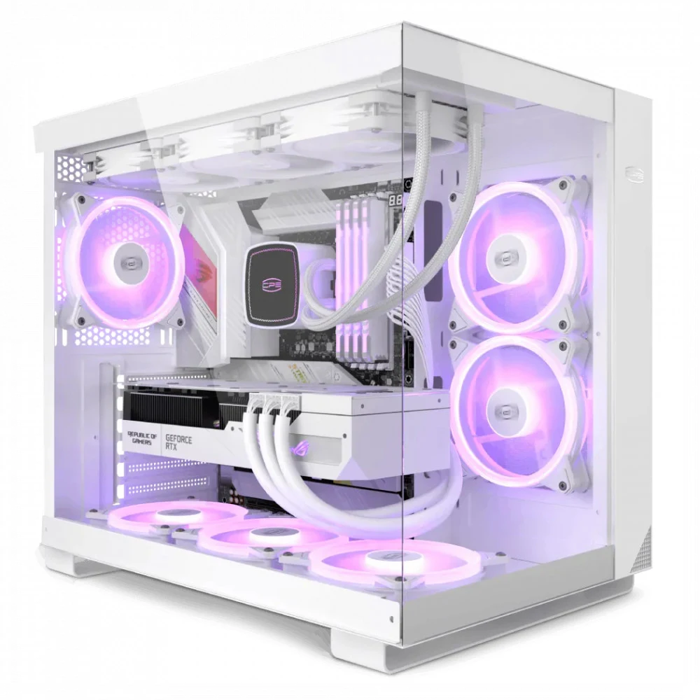 Корпус PCCooler C3T500 ARGB WH ATX/MATX/ITX USB3.1 Gen 2 Type-C, USB3.0, USB2.0, 6xFAN ARGB included (1x сзади, 2x сбоку, 3x снизу ), White