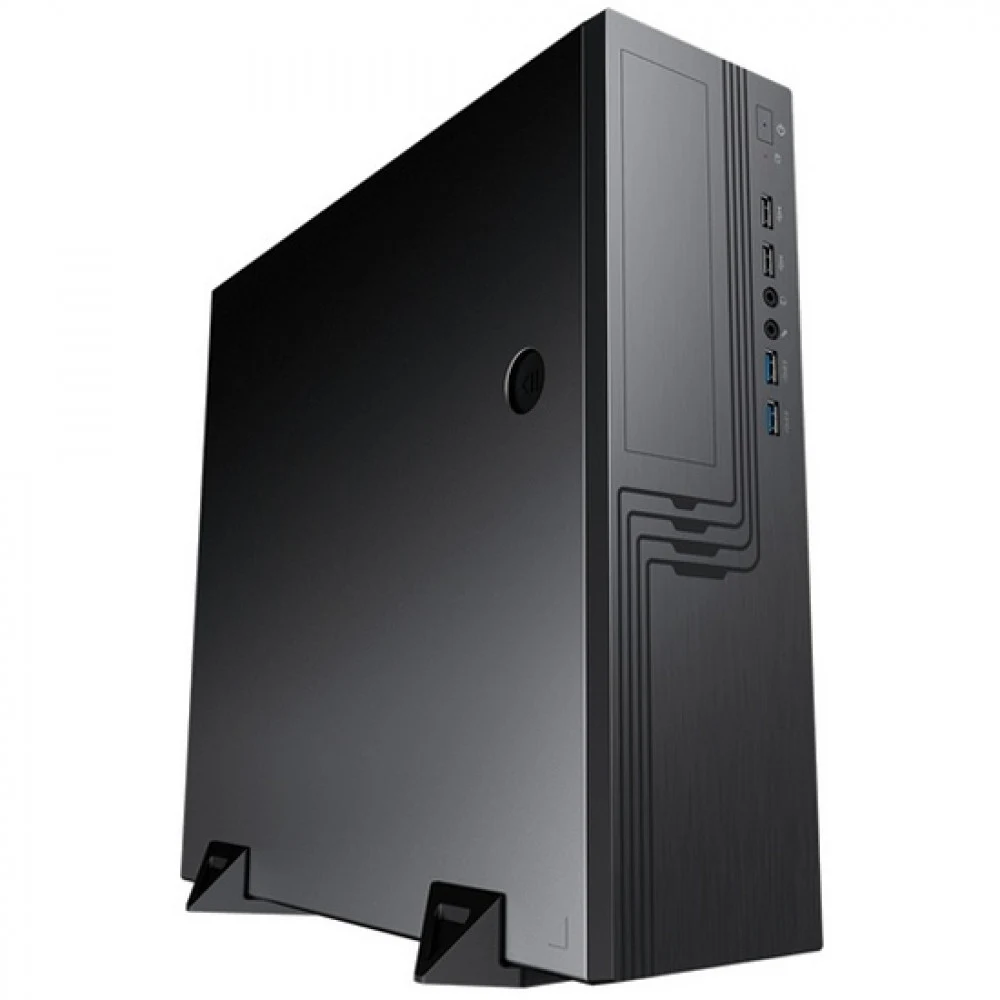 Slim Case Powerman EL555 Black PM-450TFX,80+Bronze U3.0*2+U2*2+2*combo Audio: fan 9cm intrusion switch mATX, Mini-ITX