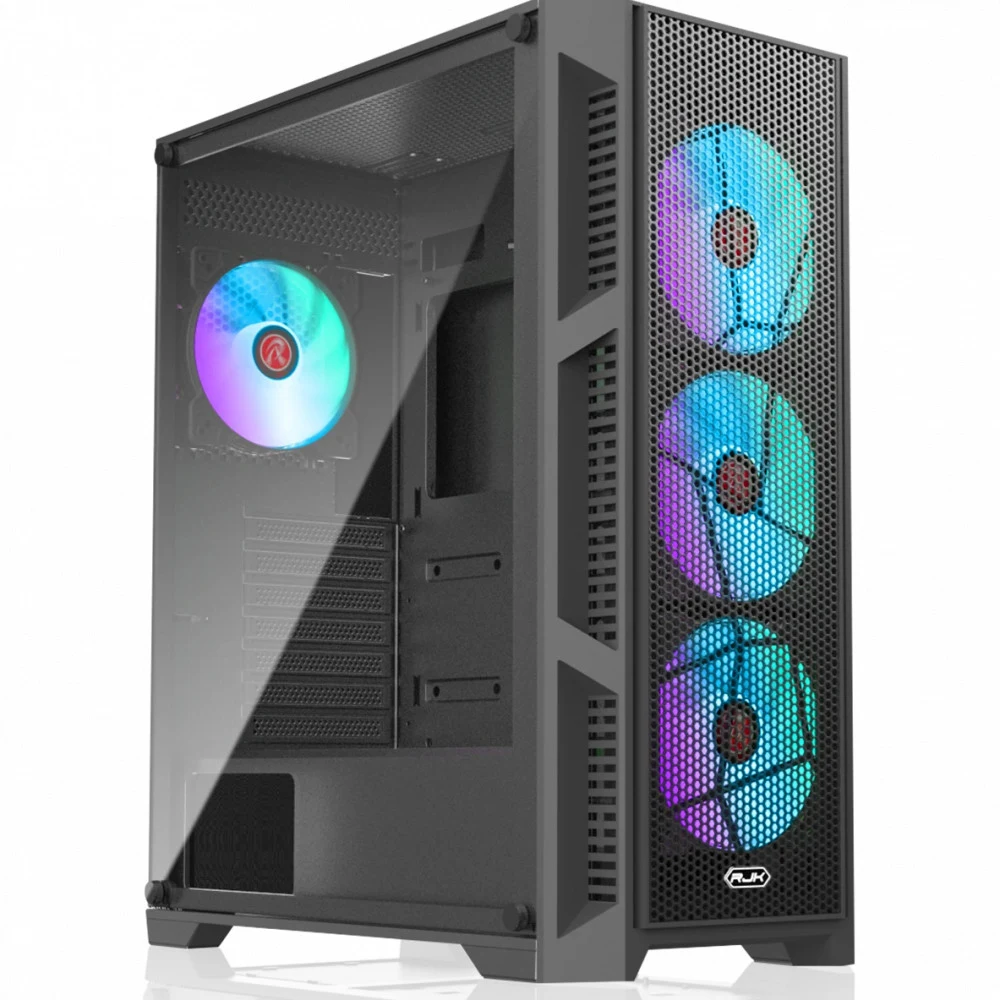 Корпус RAIJINTEK ARCADIA III-MS4, Mid-Tower, MATX, Mini-ITX, ATX, USB 2.0 Type-A, USB 3.2 Gen 1 Type-A, ARGB- 4x120мм,TG