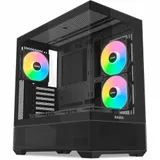 Корпус ПК без блока питания/ Case SAMA V40 Black, Midi-Tower, TG, 6x120mm ARGB, 2xUSB 3.0 + 1xUSB 3.1 Type-C, ATX, mATX, mITX Black