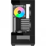 Корпус ПК без блока питания/ Case SAMA V40 Black, Midi-Tower, TG, 6x120mm ARGB, 2xUSB 3.0 + 1xUSB 3.1 Type-C, ATX, mATX, mITX Black