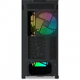 Корпус ПК без блока питания/ Case SAMA Z60 Black, Midi-Tower, TG, 4x140mm ARGB, 2xUSB 3.0 + 1xUSB 3.1 Type-C, E-ATX, ATX, mATX, mITX Black