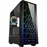 Корпус Sharkoon RGB LIT 100, Mid Tower, ATX, Black, 2x3.5"/6x2.5" HDD, 3xUSB, Mic+Audio