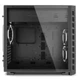Sharkoon NIGHT SHARK RGB led игровой корпус чёрный (ATX, закаленное стекло, fan 2x120 мм + 1x120 мм + 1x120 мм, 2xUSB 2.0, 2xUSB 3.0, audio)