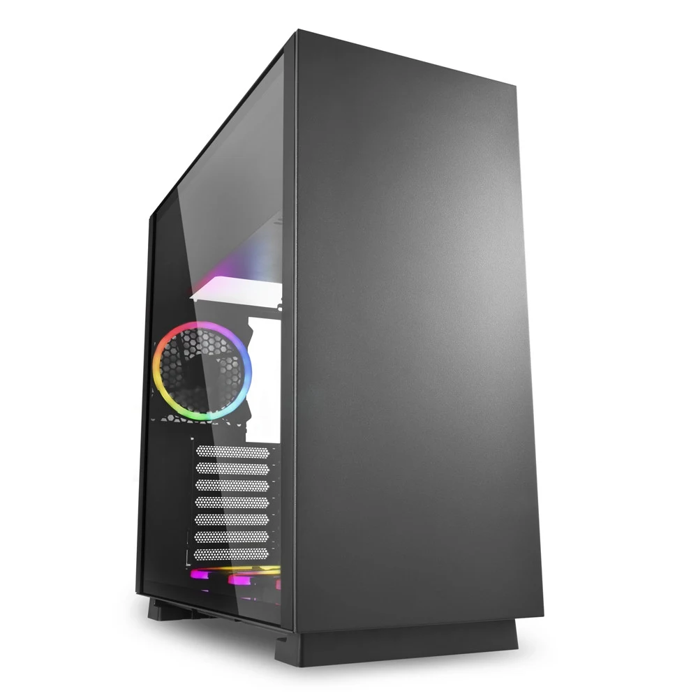 Корпус ПК без БП Sharkoon PURE STEEL RGB Bk &lt EATX, 3x3.5, 5x2.5,2xUSB 3.0, Audio, 474*210*475mm&gt
