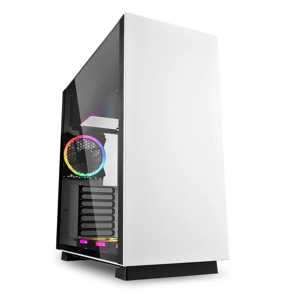 Корпус ПК без БП Sharkoon PURE STEEL RGB Wh &lt EATX, 3x3.5, 5x2.5,2xUSB 3.0, Audio, 474*210*475mm&gt