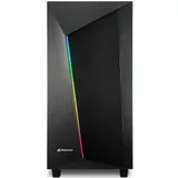 Sharkoon REV100 RGB Игровой корпус чёрный (ATX, закаленное стекло, fan 1x120 мм + 1 RGB x120 мм, 2xUSB 2.0, 2xUSB 3.0, audio)