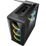 Sharkoon REV200 RGB игровой корпус чёрный (ATX, закаленное стекло, fan 3x120 мм + 2x120 мм, 2xUSB 2.0, 2xUSB 3.0, audio)