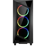 Sharkoon REV200 RGB игровой корпус чёрный (ATX, закаленное стекло, fan 3x120 мм + 2x120 мм, 2xUSB 2.0, 2xUSB 3.0, audio)