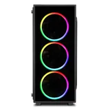 Корпус ПК без БП Sharkoon TG4 RGB <ATX, 2x3.5, 4x2.5, 2xUSB 3.0, Audio, 3x120mm RGB F/P, 1x120mm RGB R/P, 455*200*430mm>