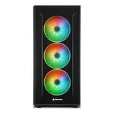 Корпус ПК без БП Sharkoon TG6M RGB <ATX, 3x3.5, 4x2.5, 2xUSB 3.0, 2xUSB2.0, Audio, 452*215*465mm>