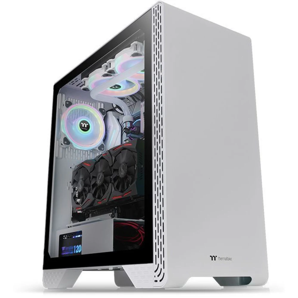 Компьютерный корпус, Thermaltake, S300 TG, CA-1P5-00M6WN-00, Mid-tower, Mini-ITX/M-ATX/ATX, USB 2.0*2/USB 3.0*1, HD Audio,1*120мм вентилятор, Высота процессорного куллера до 170 мм, Длина VGA до 360