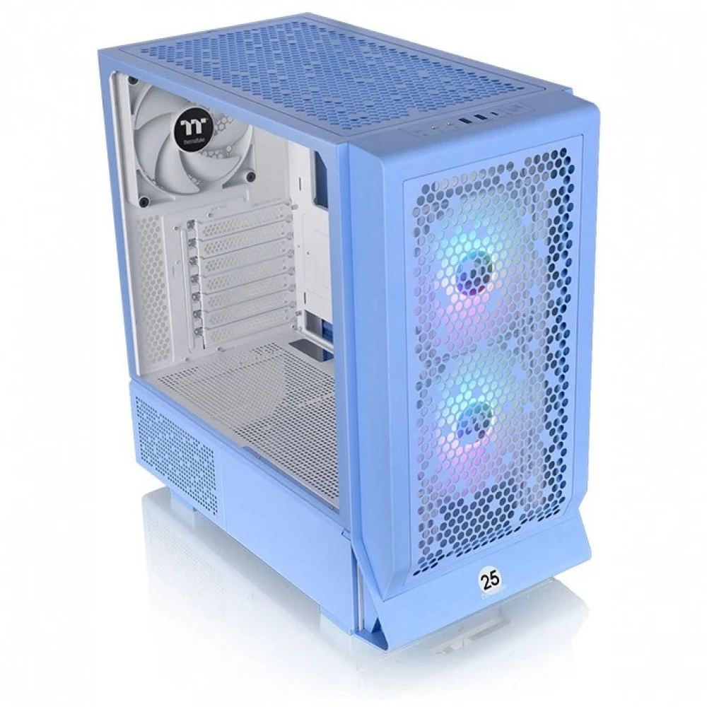 Компьютерный корпус, Thermaltake, Ceres 330 TG ARGB Hydrangea Blue, CA-1Y2-00MFWN-00, Mid-tower, Mini-ITX/M-ATX/ATX/E-ATX, USB 3.0*2, USB 3.2 (Gen 2) Type-C*1, HD Audio/Mic, 2*140мм CT140 ARGB white