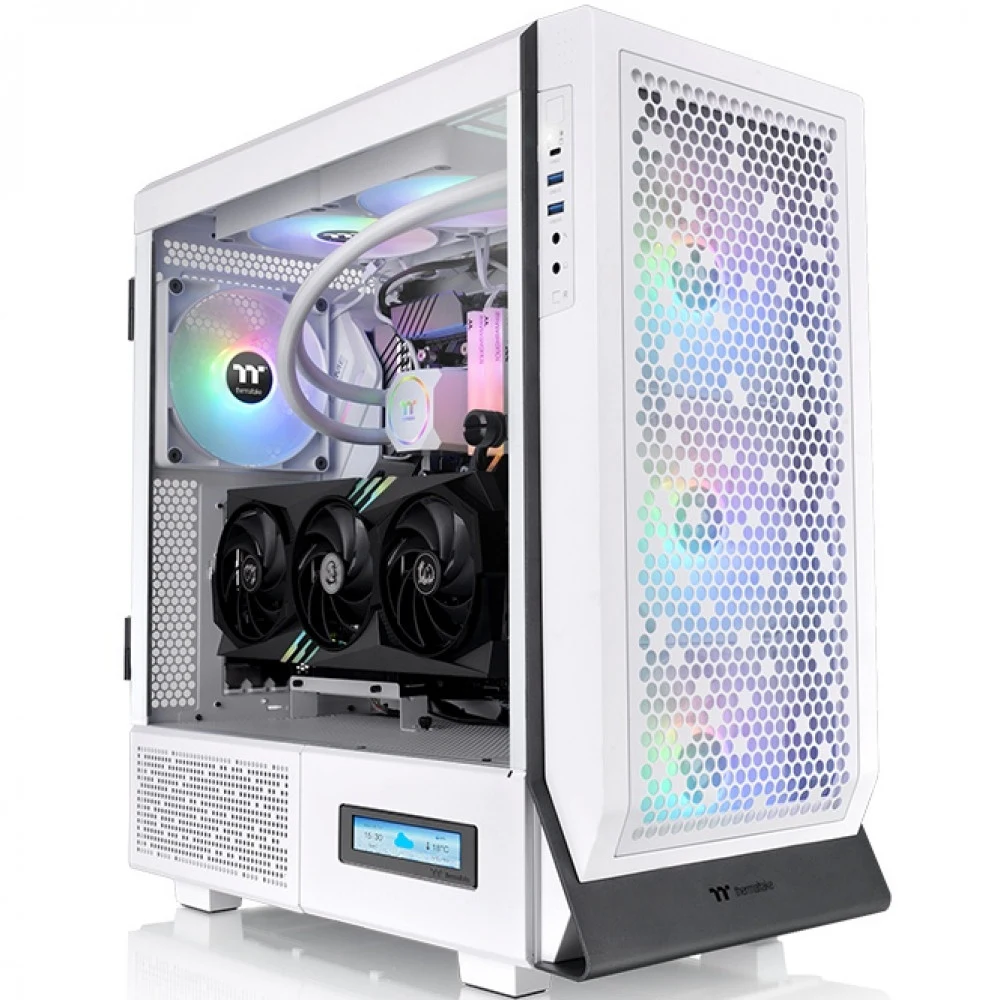 Компьютерный корпус, Thermaltake, Ceres 500 TG ARGB Snow, CA-1X5-00M6WN-00, Mid Tower, Mini-ITX/M-ATX/ATX/E-ATX, USB3.2 Type-C*1, USB3.0*2, HD-Audio, 4*140мм CT140 ARGB fan, Высота процессорного кул