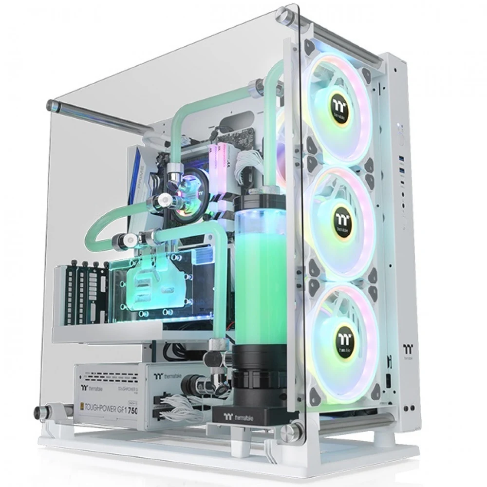 Компьютерный корпус, Thermaltake, Core P3 TG Pro Snow, CA-1G4-00M6WN-09, Mid Tower, E-ATX/ATX/M-ATX/Mini-ITX, USB 3.0*2, USB 3.2 (Gen 2) Type-C*1, HD-Audio, Высота процессорного куллера до 180 мм, Д
