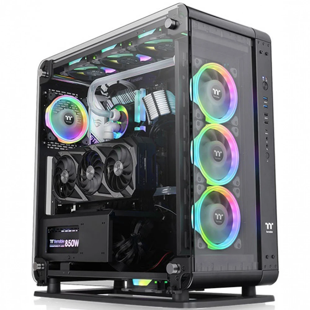 Компьютерный корпус, Thermaltake, Core P6 TG, CA-1V2-00M1WN-00, Mid Tower, ATX/M-ATX/Mini-ITX/CEB, Type-C*1, USB 3.0*2,USB 2.0*2, HD Audio, Высота процессорного куллера до 180мм, Длина VGA до 458мм,