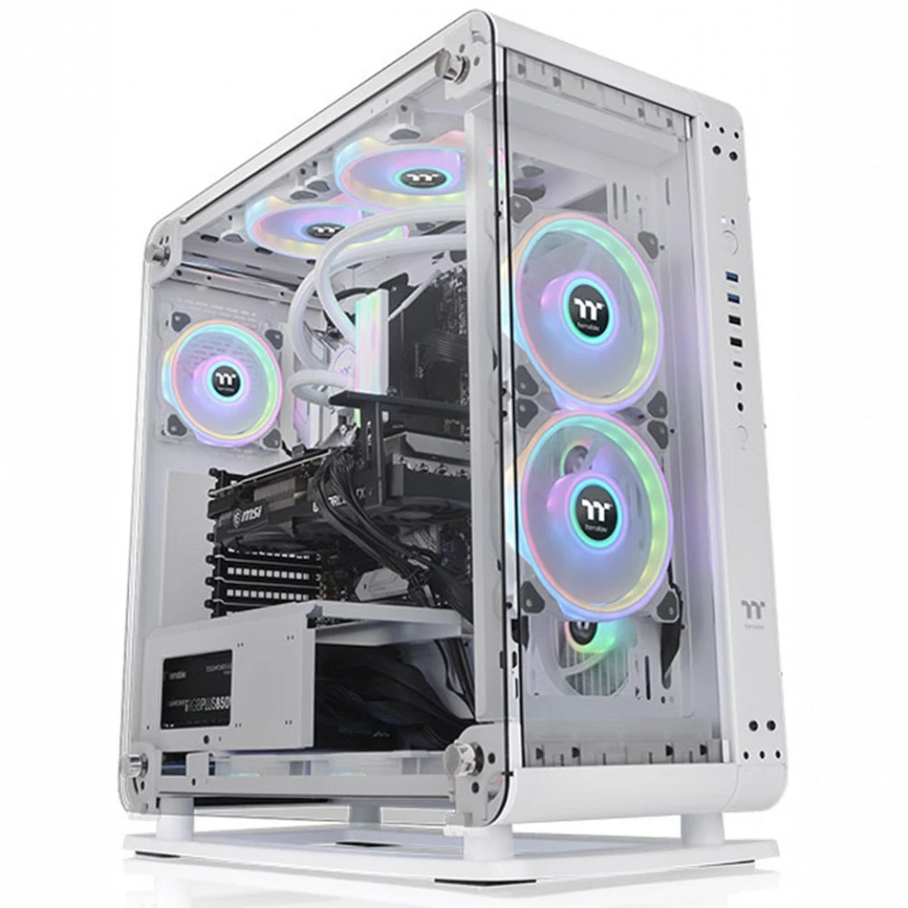 Компьютерный корпус, Thermaltake, Core P6 TG Snow, CA-1V2-00M6WN-00, Mid Tower, ATX/M-ATX/Mini-ITX/CEB, Type-C*1, USB 3.0*2, USB 2.0*2, HD Audio, Высота процессорного куллера до 180мм, Длина VGA до