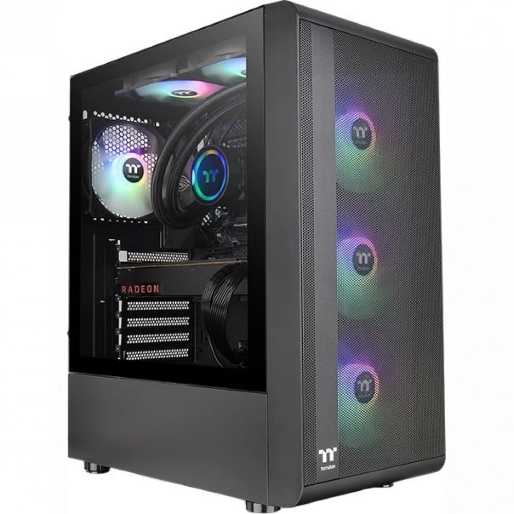 Компьютерный корпус, Thermaltake, S200 TG ARGB, CA-1X2-00M1WN-00, Mid Tower, ATX/M-ATX/Mini-ITX, USB 3.0*2, HD Audio *1, 3*120мм Вентилятор, Высота процессорного куллера до 166 мм, Длина VGA до 330