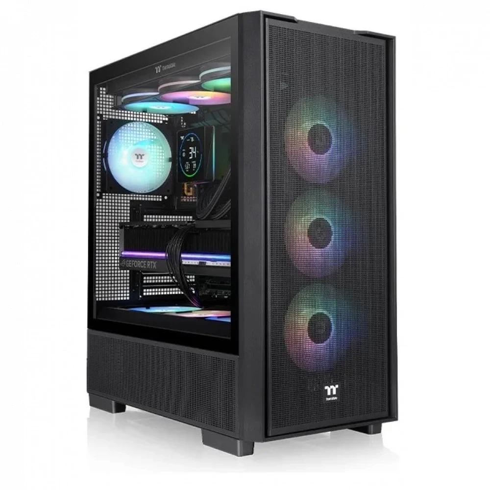 Компьютерный корпус, Thermaltake, S380 TG ARGB, CA-11K-00M1WN-00, ATX / Micro ATX / Mini ITX, 2*3.5"/2*2.5", Высота кулера до 180 мм, Длина VGA до 400 мм, 536 x 238 x 485 мм, Без Б/П, Черный