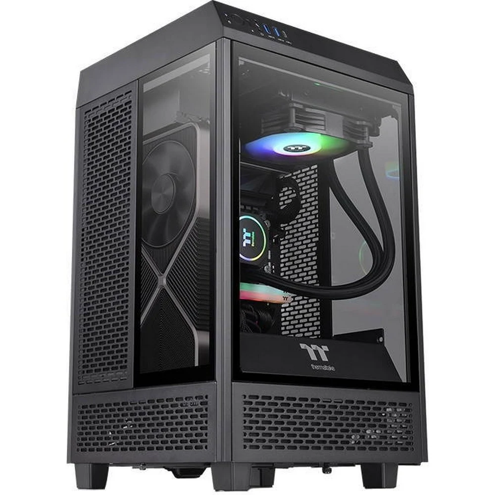 Компьютерный корпус, Thermaltake, The Tower 100, CA-1R3-00S1WN-00, Mini Tower, Mini-ITX, USB 3.2 (Gen 2) Type-C*1, USB 3.0*2, 2*120 мм, Максимальная длина видеокарты 330мм, Максимальная высота проце