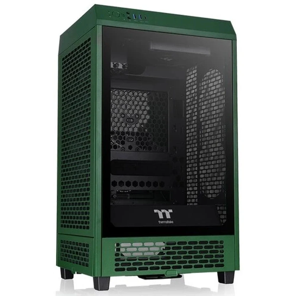 Компьютерный корпус, Thermaltake, The Tower 200 Racing Green, CA-1X9-00SCWN-00, Mini Tower, Mini-ITX, USB 3.0*2/Type C*1, HD-Audio+Mic, Кулер 2*140 мм, Высота процессорного кулера до 200 мм, Длина V