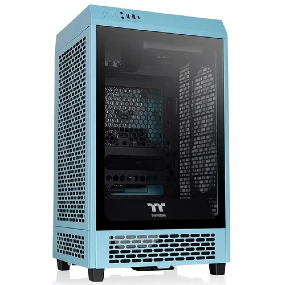 Компьютерный корпус, Thermaltake, The Tower 200, CA-1X9-00SBWN-00, Mini Tower, Mini-ITX, USB 3.0*2/Type C*1, HD-Audio+Mic, Кулер 2*140 мм, Высота процессорного кулера до 200 мм, Длина VGA до 380 мм,