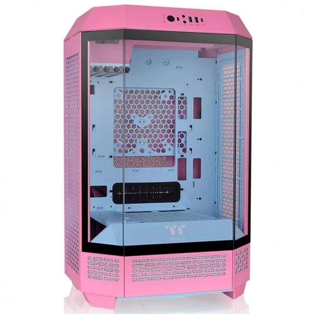 Компьютерный корпус, Thermaltake, The Tower 300 Bubble Pink, CA-1Y4-00SAWN-00, Micro-Tower, Mini-ITX/M-ATX, USB 3.2*1, USB 3.0*2, HD Audio/mic, 3*140мм CT140 fan, Максимальная длина видеокарты 400мм