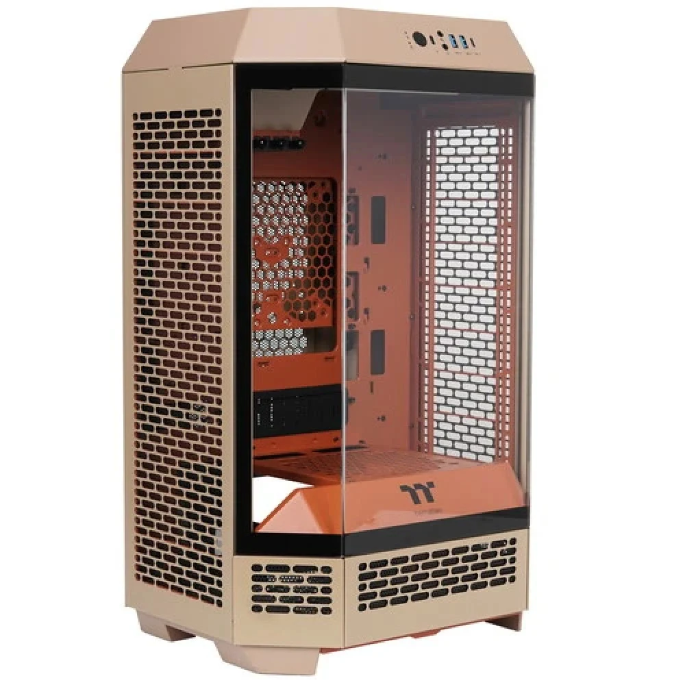 Компьютерный корпус, Thermaltake, The Tower 300 Gravel Sand, CA-1Y4-00SGWN-00, Micro-Tower, Mini-ITX/M-ATX, USB 3.2*1, USB 3.0*2, HD Audio/mic, 2*140мм CT140 fan, Максимальная длина видеокарты 400мм