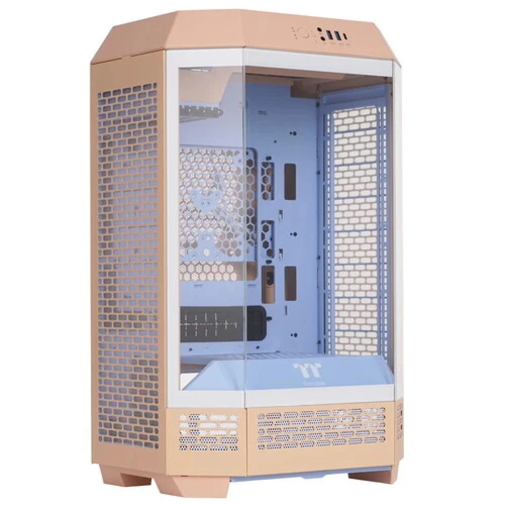 Компьютерный корпус, Thermaltake, The Tower 300 Peach Fuzz, CA-1Y4-00SKWN-00, Micro-Tower, Mini-ITX/M-ATX, USB 3.2*1, USB 3.0*2, HD Audio/mic, 3*140мм CT140 fan, Максимальная длина видеокарты 400мм,