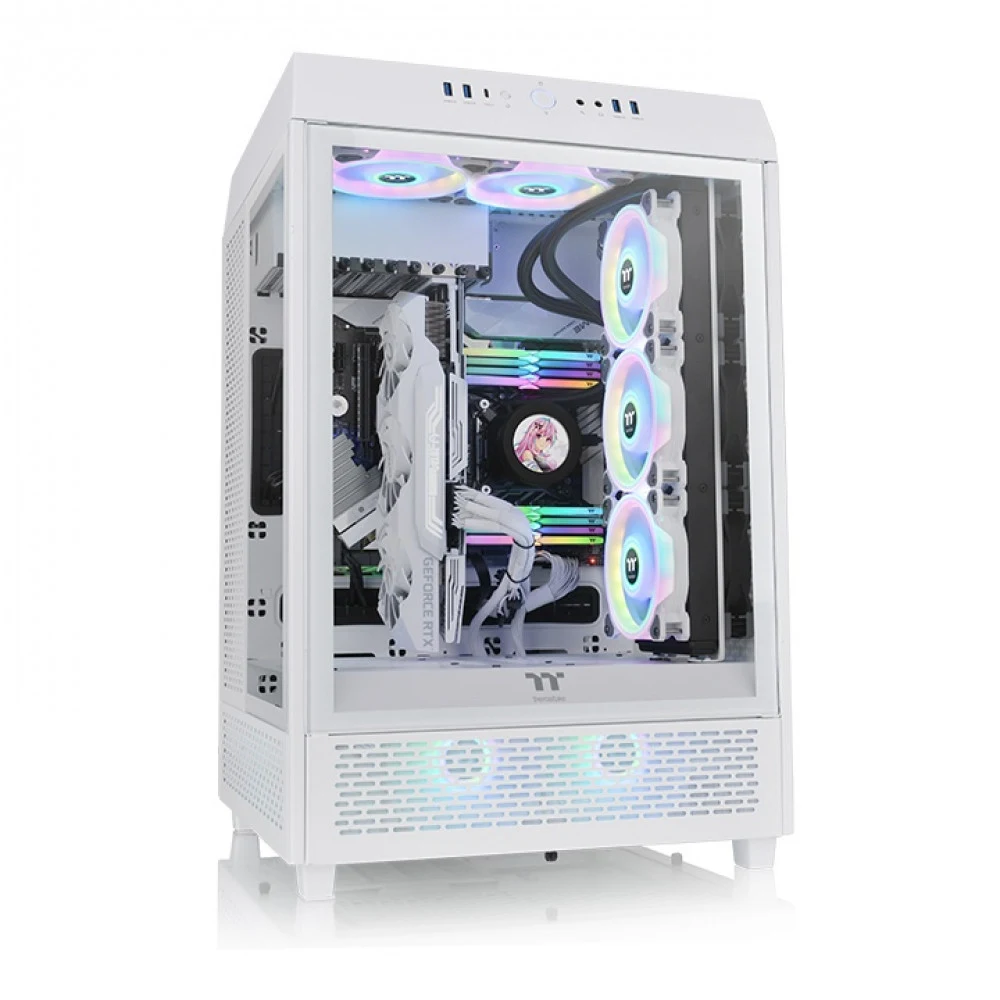 Компьютерный корпус, Thermaltake, The Tower 500 Snow, CA-1X1-00M6WN-00, E-ATX/Micro-ATX/Mini-ITX/Standard-ATX, USB 3.2 (Gen 2) Type-Cx1, USB 3.0x2, HD Audio x1, Высота процессорного куллера до 180 м