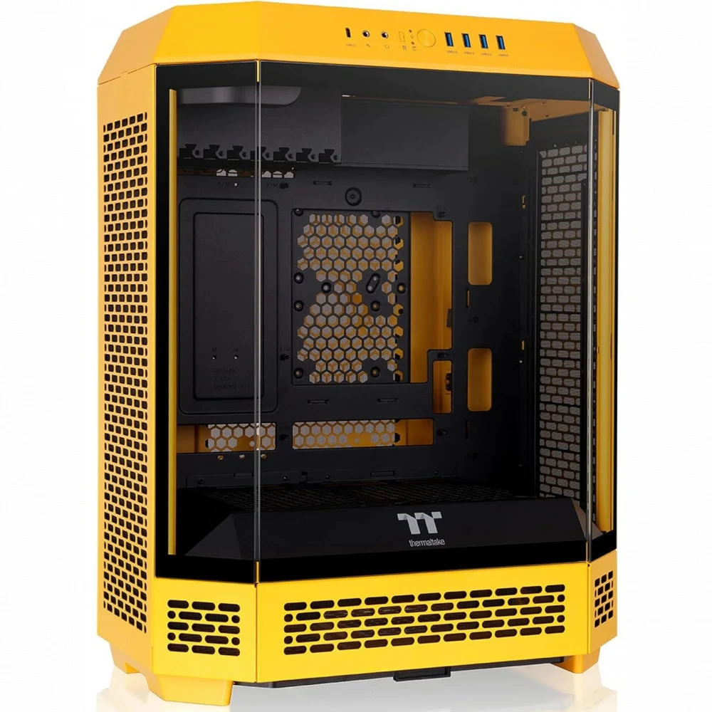 Компьютерный корпус, Thermaltake, The Tower 600 Bumblebee, CA-1Z1-00M4WN-00, Mid Tower, ATX / M-ATX / M-ITX, Type-C*1, USB 3.0*4, HD+Audio*1, 2*140мм вентиляторы, Высота процессорного кулера до 210м