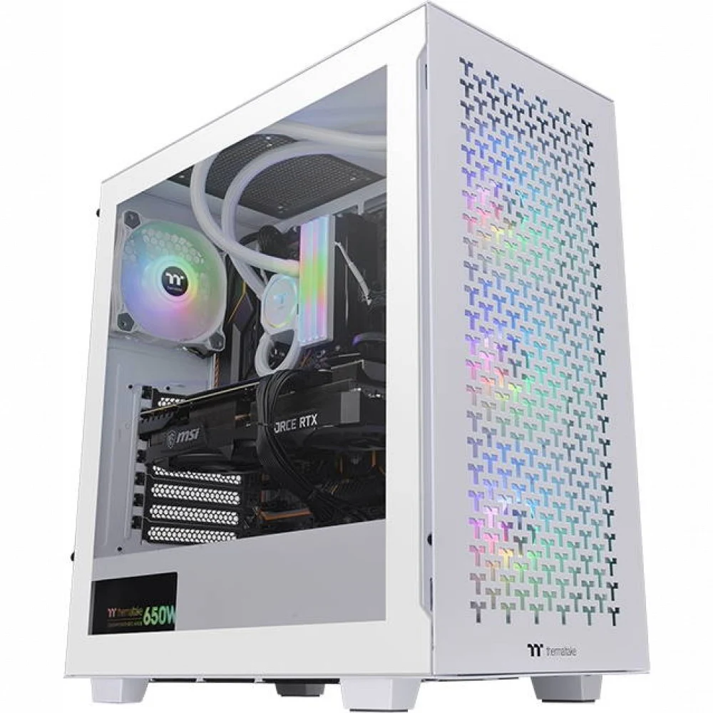 Компьютерный корпус, Thermaltake, V350 TG ARGB Air Snow, CA-1S3-00M6WN-03, Mid Tower, ATX/M-ATX/Mini-ITX, USB 3.2 (Gen 2) Type-C*1/USB 3.0*2, HD Audio, 3*120мм ARGB fan /1*120мм Turbo fan, Высота пр