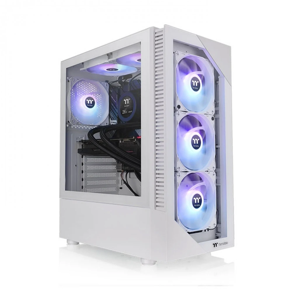 Компьютерный корпус, Thermaltake, View 200 TG ARGB, CA-1X3-00M6WN-00, Mid Tower, ATX/M-ATX/Mini ATX, USB3.0*2, HD-Audio, 3*120мм ARGB Lite fan, Высота кулерного процессора 166мм, Длина VGA до 300мм,