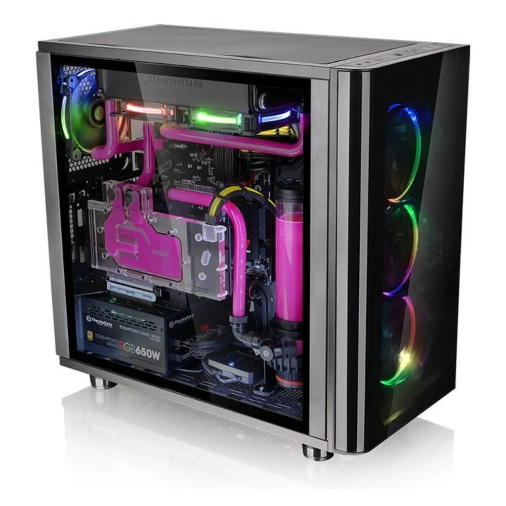 Компьютерный корпус, Thermaltake, View 31 TG RGB, CA-1H8-00M1WN-01, Mid-tower, ATX/M-ATX/Mini-ITX, USB 3.0*2/2.0*2, HD-Audio+Mic, 3*140 мм RGB, Высота процессорного куллера до 180 мм, Длина VGA до 4
