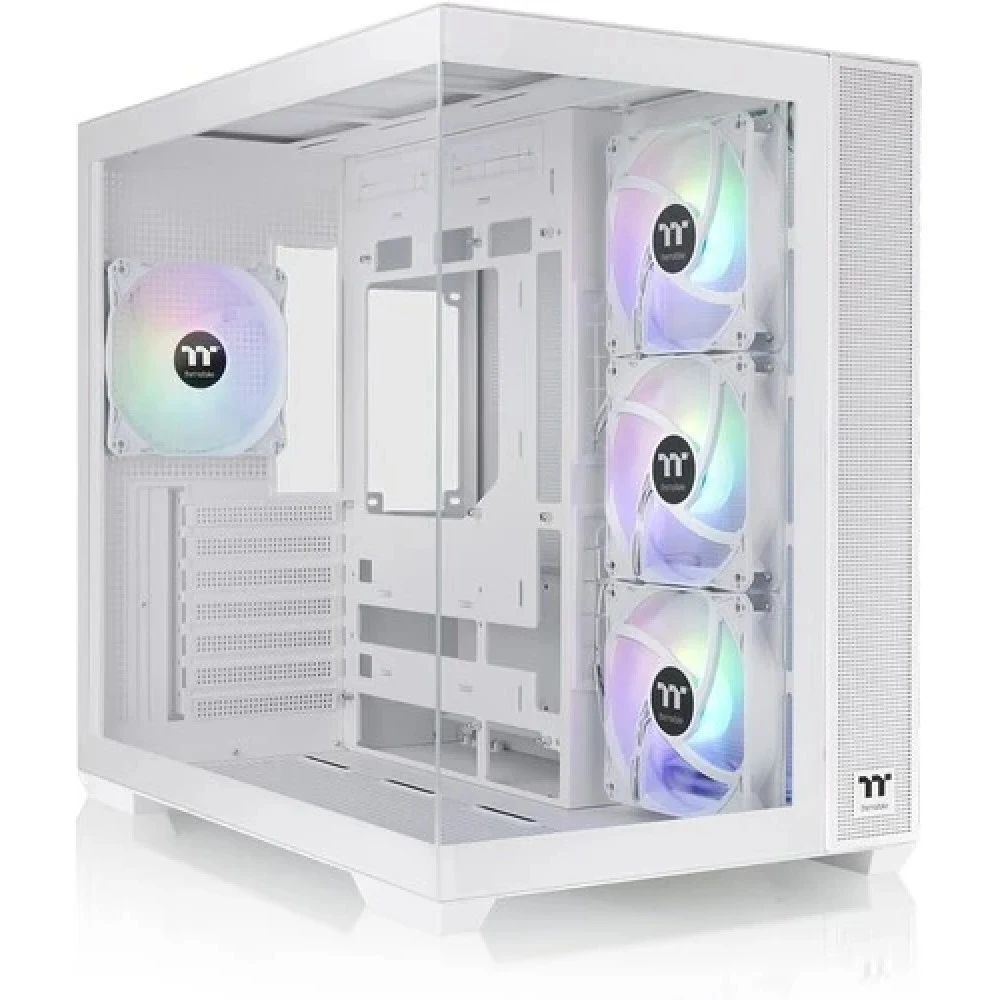 Компьютерный корпус, Thermaltake, View 380 TG ARGB Snow, CA-1Z2-00M6WN-00, ATX / m-ATX / m-ITX, 1*3.5"/2*2.5", Высота кулера до 160 мм, Длина VGA до 415 мм, 410 x 285 x 442 мм, Без Б/П, Белый