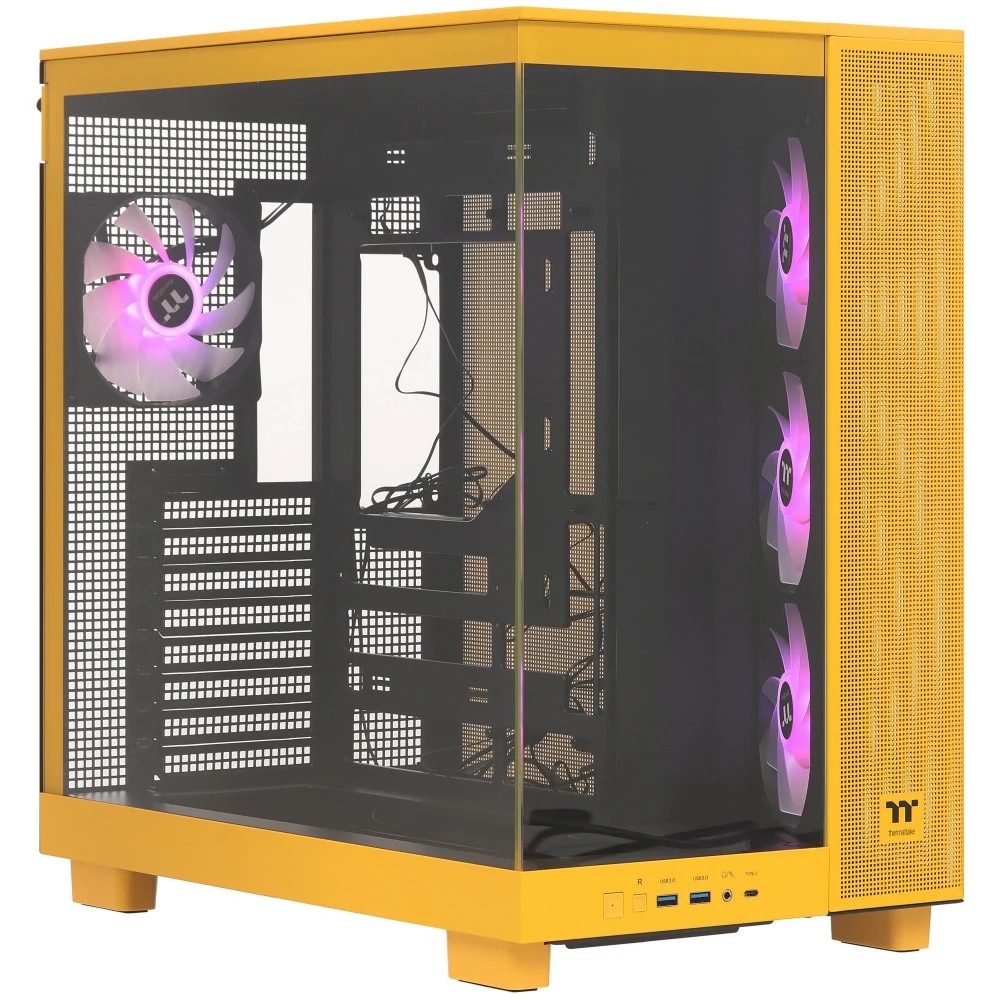 Компьютерный корпус, Thermaltake, View 380 XL TG ARGB Bumblebee, CA-11E-00M4WN-00, E-ATX / ATX / Micro-ATX / Mini-ITX, 1*3.5"/3*2.5", Высота кулера до 160 мм, Длина VGA до 450 мм,471 x 288 x 469 мм,